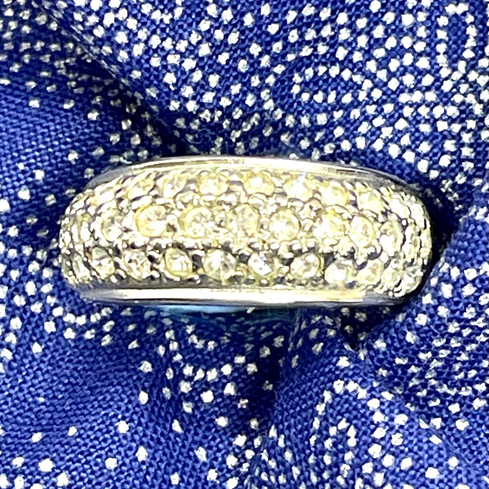 Silver Tone Statement Ring - image 1